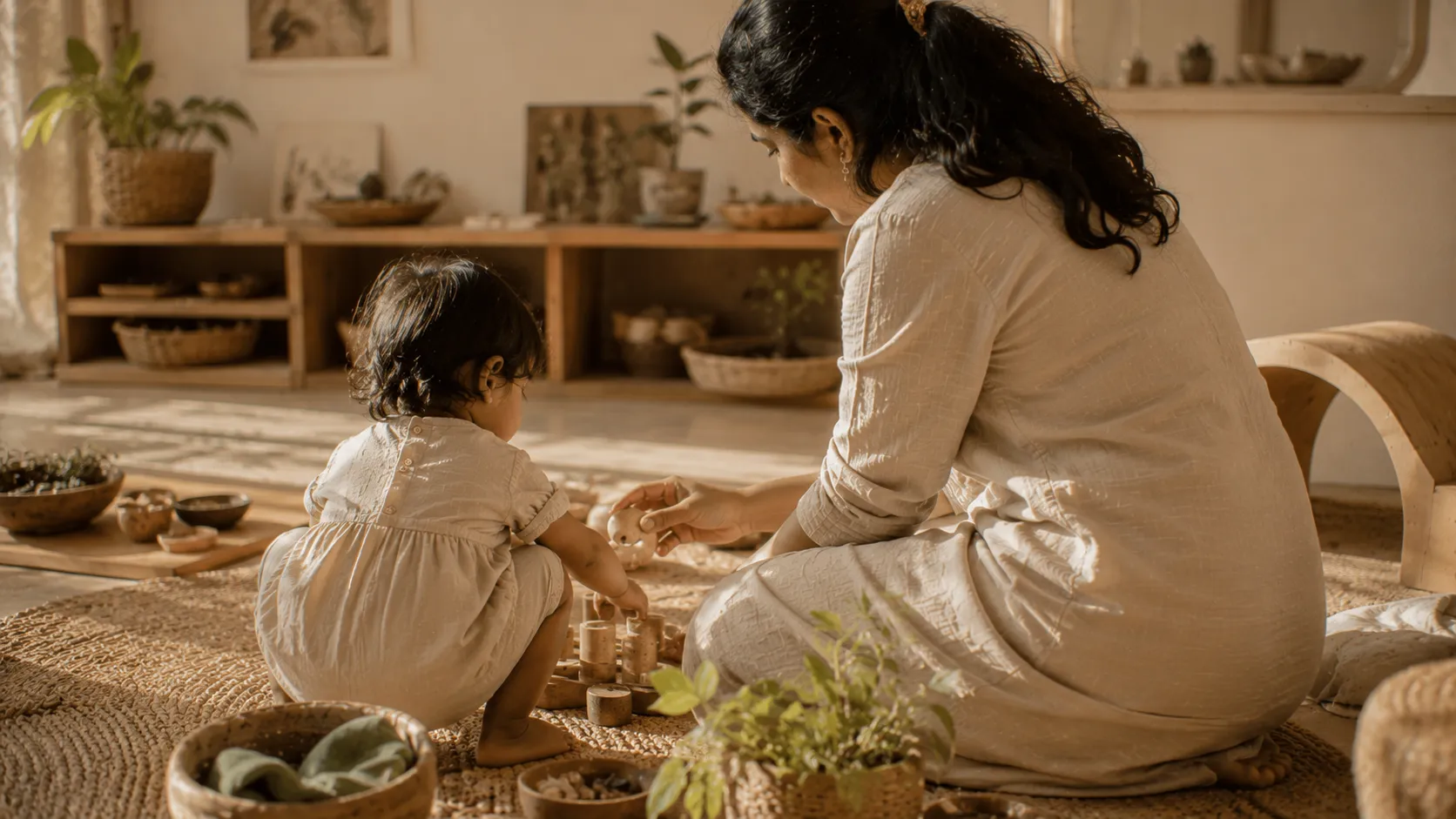 Children of different ages working together on an open-ended project